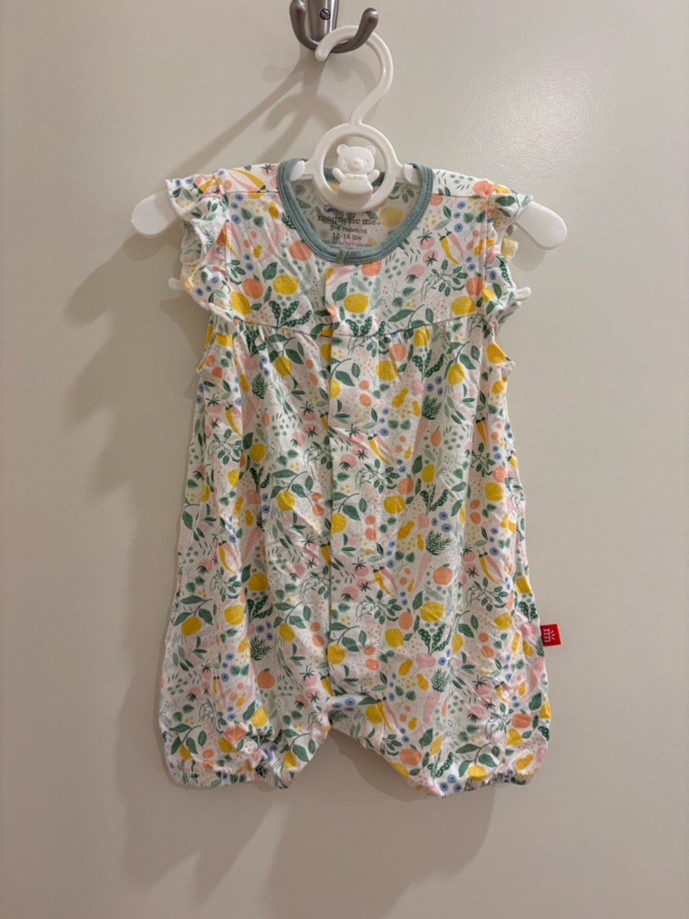 Magnetic Me | 3-6M | Floral Fruit Print Baby Romper